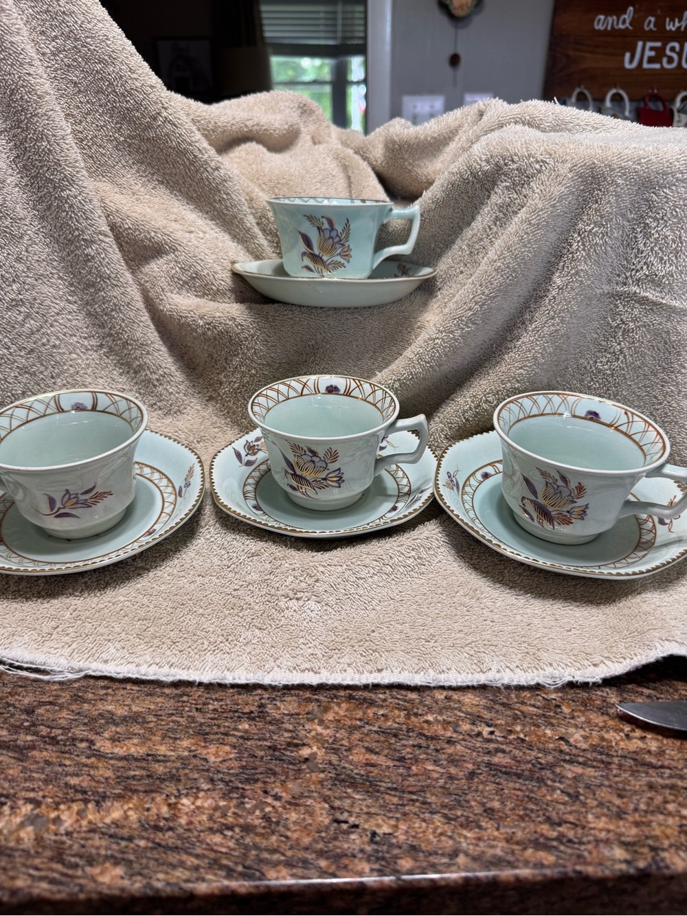 Vintage Adams Calyx Ware Regent Floral Porcelain Teacup and Saucer Hand Painted